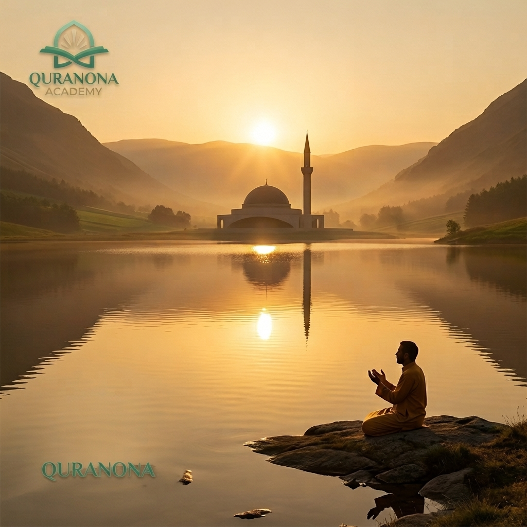 A serene sunset landscape representing the blessed hour of answered supplications (dua) on Friday.